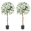 130cm Artificial Azalea Tree with 576 Flowers and 288 Leaves 2 Pack-White