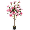 130CM Artificial Magnolia Tree Faux Wedding Flower Plant with Realistic Moss-1 Pack