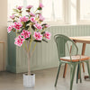 130CM Artificial Magnolia Tree Faux Wedding Flower Plant with Realistic Moss-1 Pack