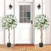 130cm Artificial Azalea Tree with 576 Flowers 288 Leaves and Wood Trunk-White