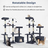 136 CM Tall Cat Tree Tower with Sisal Scratching Posts-Dark Grey