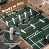 137cm Foosball Table Arcade Soccer Game Table with 2 Balls and 26 Players-Natural