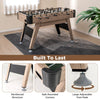 137cm Foosball Table Arcade Soccer Game Table with 2 Balls and 26 Players-Natural