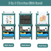 Children's Double-Sided Art Easel with Paper Roll-Blue