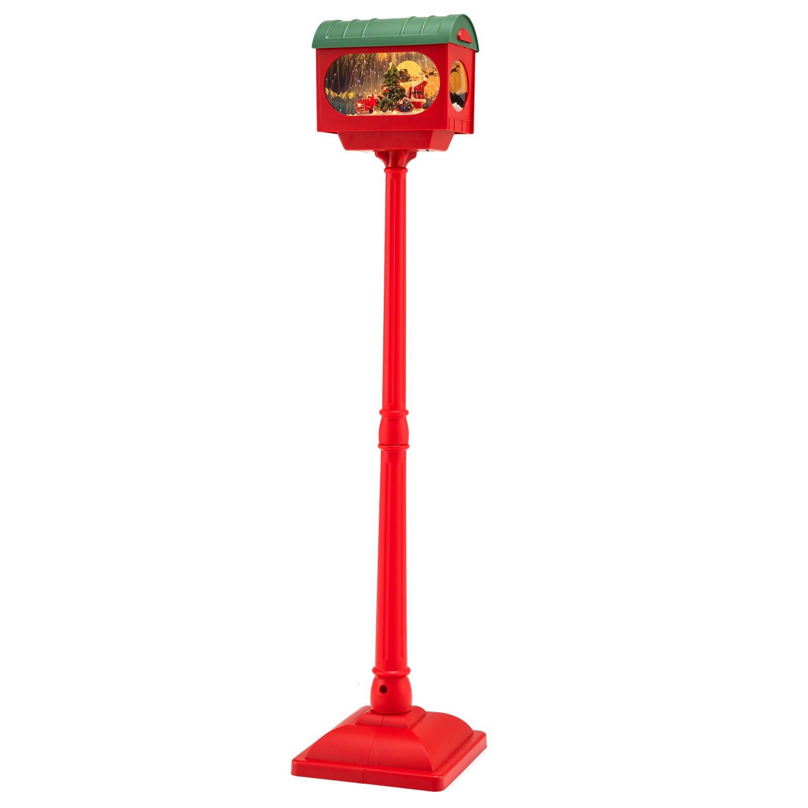 148 CM Musical Christmas Sound and Tap Activated Xmas Indoor Street Lamp-Red