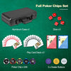 300 Pieces 14 Gram Texas Holdem Poker Chip Set with Dealer Buttons and Dice-Black