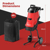 15-AMP Electric Wood Chipper and Shredder with Wheels-Red