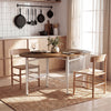 150 CM Folding Dining Table for 6-8 People with Metal Legs-Natural