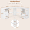 150 CM L Shaped Executive Desk with Charging Station-White