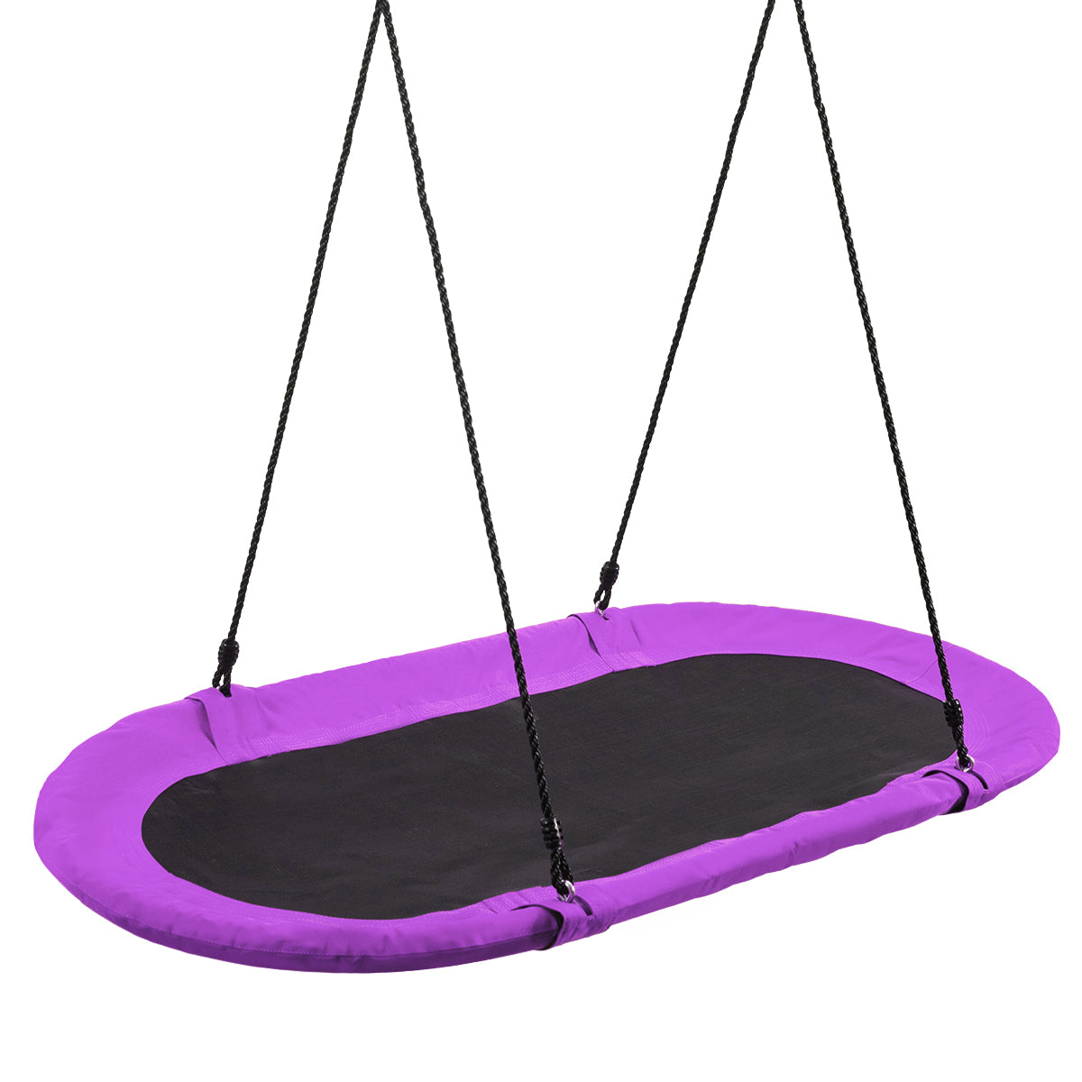 The purple oval swing is shown from a slightly lower angle