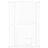 150CM Extra Tall Pet Gate Heavy-Duty Metal Easy Walk Through Gate-White