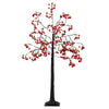 150 CM Christmas Decoration Tree Artificial Tree with Bendable Branches and 384 Red Balls