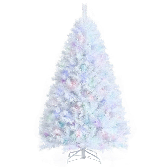 150CM White Hinged Artificial Christmas Tree with 792 Tips standing against a plain white background