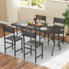 152 cm Portable Folding Picnic Table Patio Dining Table with HDPE Tabletop-Black