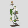 155CM Tall 8-Tier Corner Metal Plant Shelf for Multiple Plants-Brown