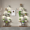 155CM Tall 8-Tier Corner Metal Plant Shelf for Multiple Plants-Brown