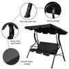 Garden Patio Metal Swing 3 Seater Lounger-Black