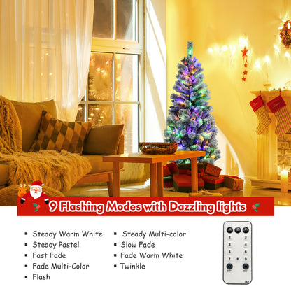 Illuminated Artificial Christmas tree with 140/200 LED lights-5FT