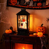 155 cm Halloween Lamp Post Sound-Activated with Black Snowy Effects-Black