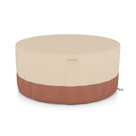 158/181/213 CM Round Patio Furniture Cover-Beige-M shown against a plain white background