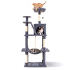158 CM Tall Cat Tree Tower for Indoor Cats with Plush Top Perch-Grey