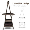 Children's Double-Sided Art Easel with Paper Roll-Brown