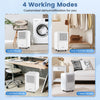15 L Dehumidifier for Home with 4 Modes and 24H Timer-White