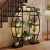 160CM Tall Indoor Plant Stand with Grow Lights-Coffee