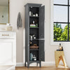 Freestanding Tall Bathroom Floor Cabinet with Adjustable Shelf and 2 Doors-Light Grey