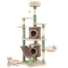 163 cm Tall Kitty Tower with 2 Condos and Plush Perch-Green
