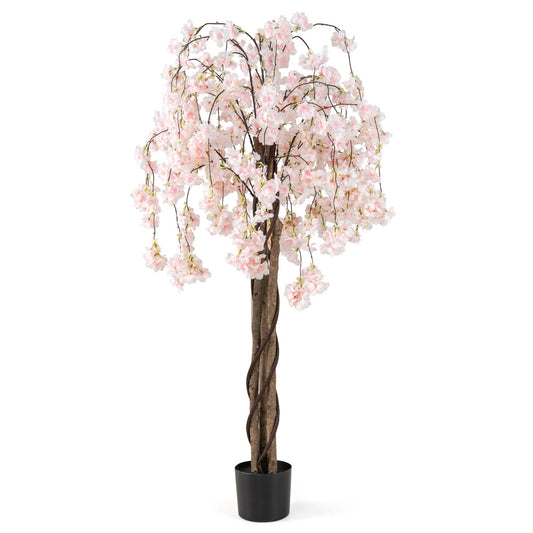 163CM Tall Artificial Cherry Blossom Tree with Flowers stands against a plain white background