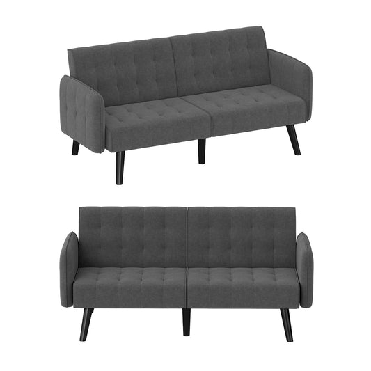 164 CM Convertible Futon Sofa Bed shown from a high angle and a direct front view