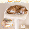 168 cm Tall Multi-Level Cat Tree with 2 Perches and Hammock-Beige