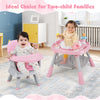 16-in-1 Convertible Baby High Chair with Removable Tray and 5-Point Harness-Pink