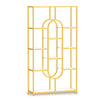 175CM 10-Tier Geometric Bookshelf with Faux Marble Shelves-White & Golden
