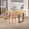 175 x 80cm Patio Rectangle Dining Table for 6 Person with Umbrella Hole