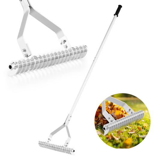 178 cm Garden Thatch Rake with a long handle and a head featuring many curved metal tines