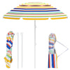 178 cm Beach Umbrella Sun Protection Portable Outdoor Sunshade Parasol for Sand-Colourful