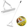 178 cm Garden Thatch Rake with Long Handle and 19 Curved Tines