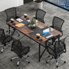 180 CM Conference Table Large Meeting Table for 6-8 People-Rustic Brown