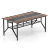 180 CM Conference Table Large Meeting Table for 6-8 People-Rustic Brown
