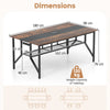 180 CM Conference Table Large Meeting Table for 6-8 People-Rustic Brown