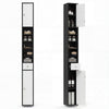 180CM Tall Freestanding Bathroom Cabinet with 2 Doors and 1 Drawer-Black and White