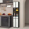 180CM Tall Freestanding Bathroom Cabinet with 2 Doors and 1 Drawer-Black and White