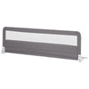 180CM Foldable Baby Bed Rail Guard with Removable Cover and Safety Strap-Grey