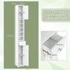 180CM Tall Freestanding Bathroom Cabinet with 2 Doors and 1 Drawer-White