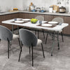 180 cm Portable Folding Dining Table with HDPE Tabletop and Safe Lock Mechanism-White