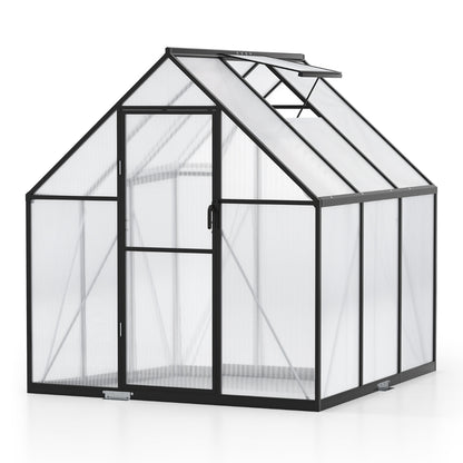 180 x 180CM Large Walk-in Aluminum Greenhouse-Transparent