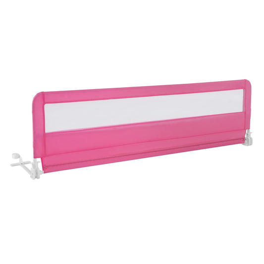 180CM Foldable Baby Bed Rail Guard in pink, showing the mesh panel and metal frame