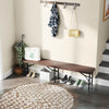 180cm Folding Bench Rattan-Like HDPE Seat with Handle and Lock-Coffee